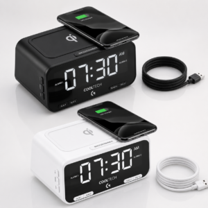 Reloj despertador digital con carga inalámbrica